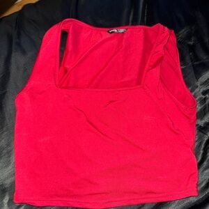 Red Sleeveless Top
